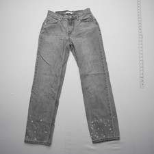 Levi's Womens Low Pro Straight Jeans Size 26 Grey Mid Rise 100 Cotton