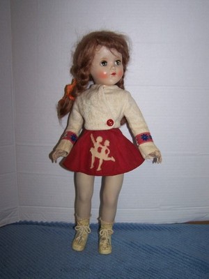 Arranbee 1950 Nanette Doll Hard Plastic 17'' Marked R & B Original Outfit Vintage