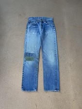 Vintage 60  s Levi  s 501xx Big E Selvedge Redline V-stitch Denim Jeans Size 29x31