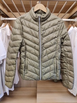 MARKS AND SPENCER MANTEL JACKE UK 8 LT GRÜN DAUNEN WATTIERT WATTIERT LEICHT DAMEN