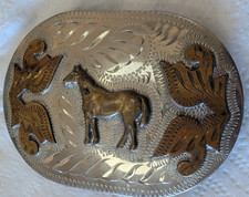 Vtg Western Flair Hand Made Engraved Standing...