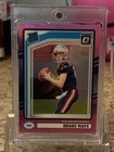 2024 Panini Donruss - Rated Rookie Drake Maye #379 Optic Preview Pink Holo Prizm