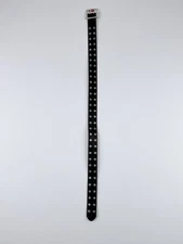 Wild Fable Women's Double Laser Cut Adjustable Western Grommet Belt - Black XS