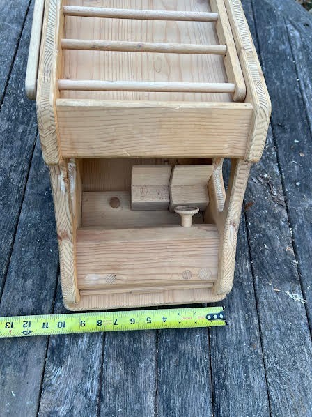 vintage Drei Blatter GERMANY Wooden Camper Van Doll 22" long Hand Crafted