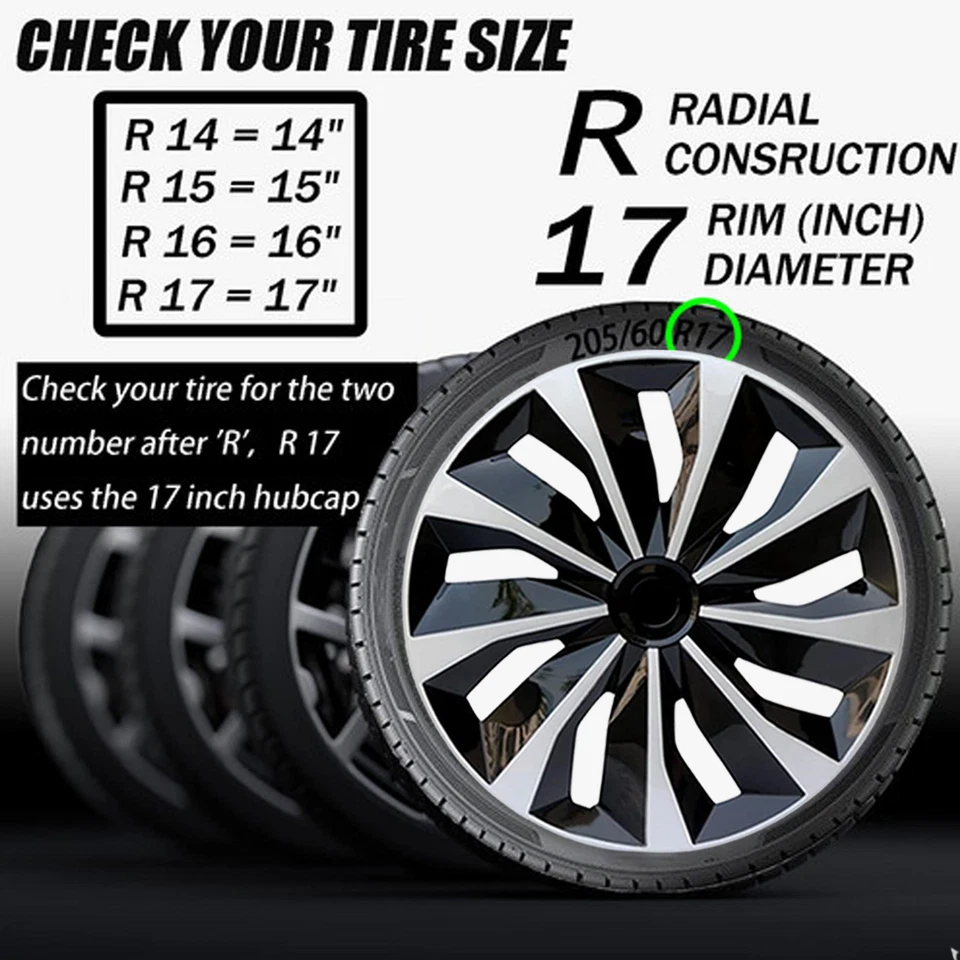 Tapacubos completos 4 piezas 17" llantas R17 para Pontiac G6 2007-2010 Foto 4 de 4