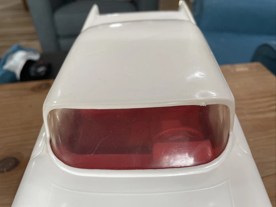 Original 1970's 1957 Chevrolet Hotrod Plastic 1/10th Scale Toy Car 14” Long USA - Image 4 of 4