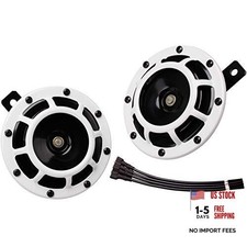 Car Horn 12V Super Tone Horn High/Low Tone Twin Horns Kit Loud Horns for white