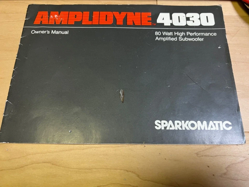 ¡VINTAGE!  ¡Altavoz subwoofer de alto rendimiento Sparkomatic Amplidyne 4030 80 vatios! Foto 3 de 4