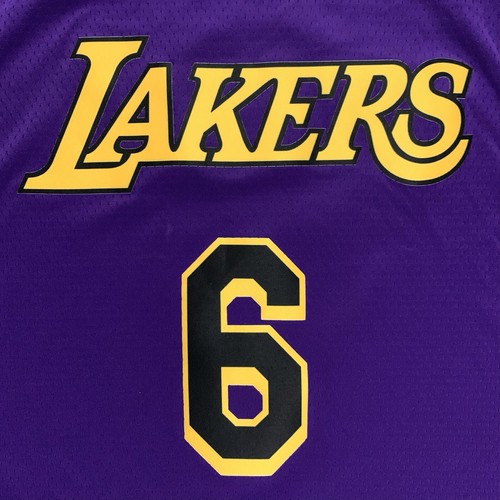 NWT Nike LeBron James Los Angeles Lakers #6 Purple Statement Swingman Jersey 36 - Picture 4 of 7