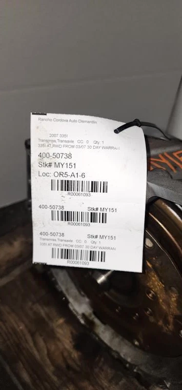 Automatic Transmission 6 Speed from 03/07 RWD Gasoline Fits 07-11 BMW 335i 61093 Foto 2 de 4