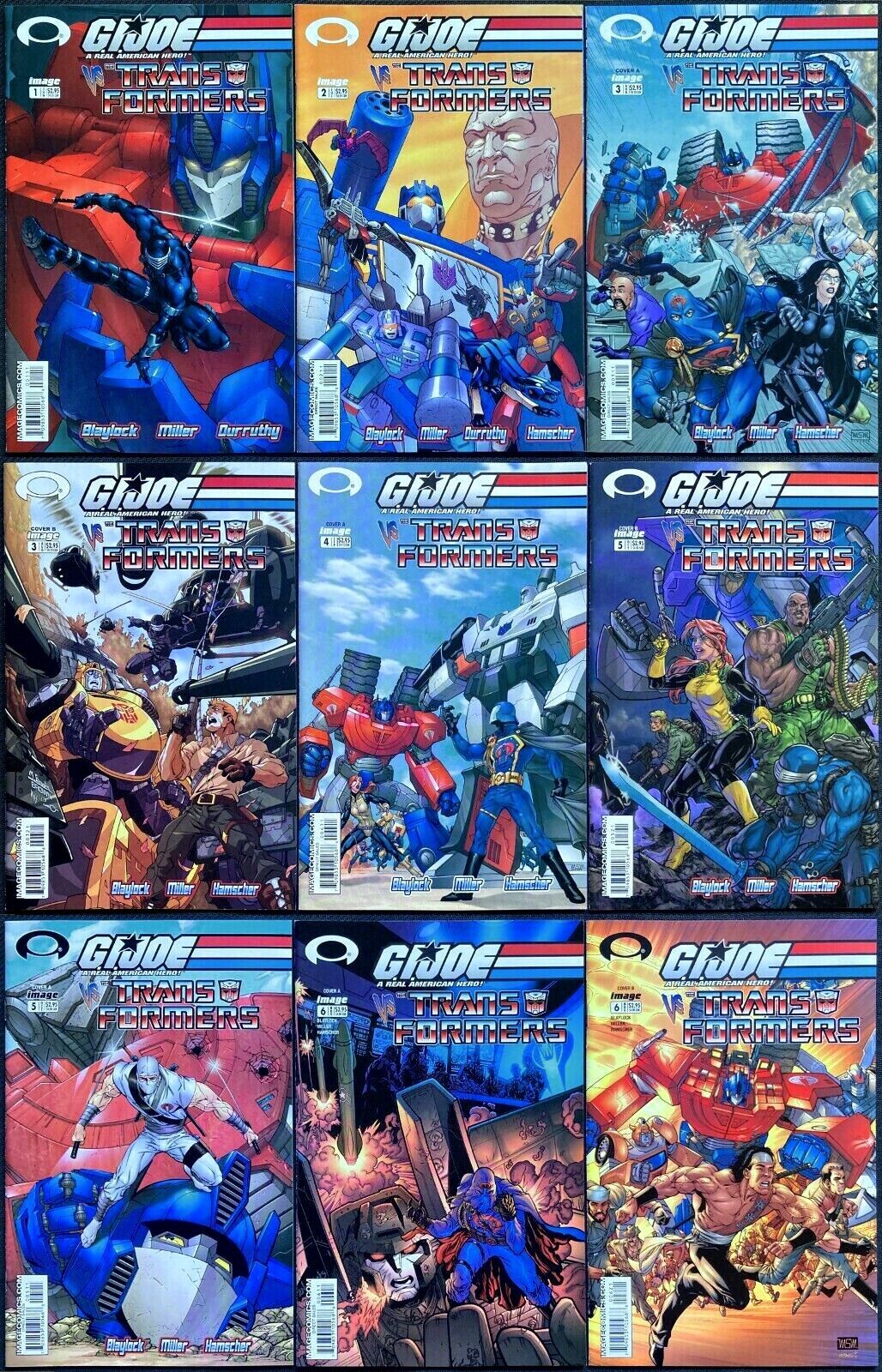 G.I. Joe Transformers #1-6 + Variants Complete set! (2003 Image)