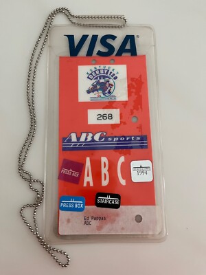 1994 KENTUCKY DERBY PRESS ABC SPORTS BADGE VISA STAIR CASE, PRESS BOX#268 PASS