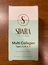 Sdara Premium Multi Collagen 90 Caps Type I,II,III,V,X Hair Skin Nails Joints