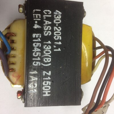 APC POWER TRANSFORMER 430-2051.1 CLASS 130(B) Z150H LEI-4 E154515 1A31