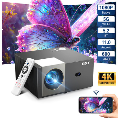 XGODY 4K WiFi Bluetooth Beamer Projektor Android Tragbar Heimkino 1920x1080P FHD