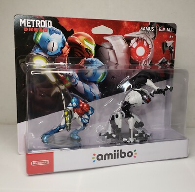 Nintendo amiibo Metroid Dread Samus & E.M.M.I 2 Pack Set - New