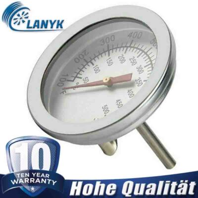 500°C Grad Grill Thermometer Edelstahl  für Backofen Pizzaofen Holzbackofen Ofen
