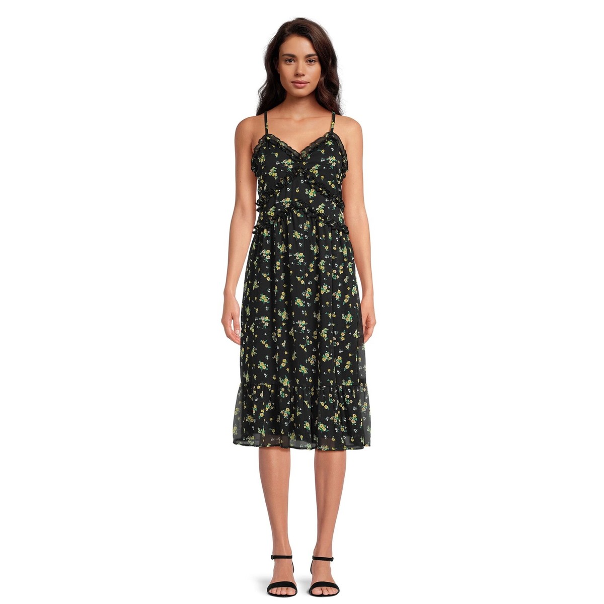 no boundaries black floral dress No Competition Oversized Flower Maxi Dress Black