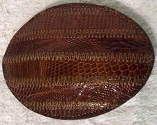 Nocona Lizard Skin Western Style Belt Buckle