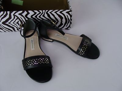 Dana Buchman Kirby Size 6.5 Black NEW Shoes Womens $59.99 Sandals Silver