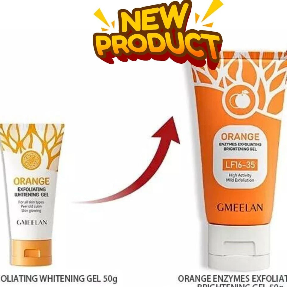 3x Gel Orange Gmeelan Exfoliating Brightening scrub Face Enzymes Facial skin 50g - Image 2 of 4