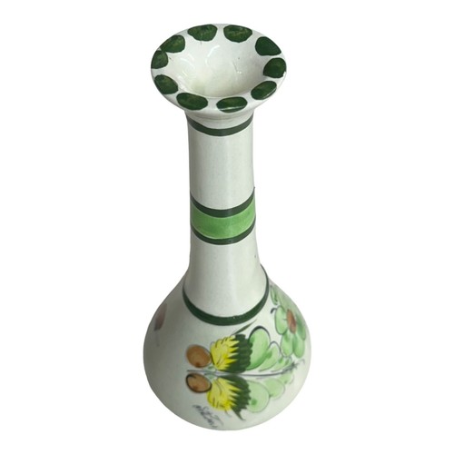 Tonala Pottery Bud Vase Floral Folk Art Ceramic Artistica Mexico Hand Painted 8" - Picture 6 of 10