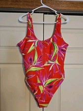 NWT old Navy Women  s XL Multicolored Floral Front Zipper One Piece Swimsuit