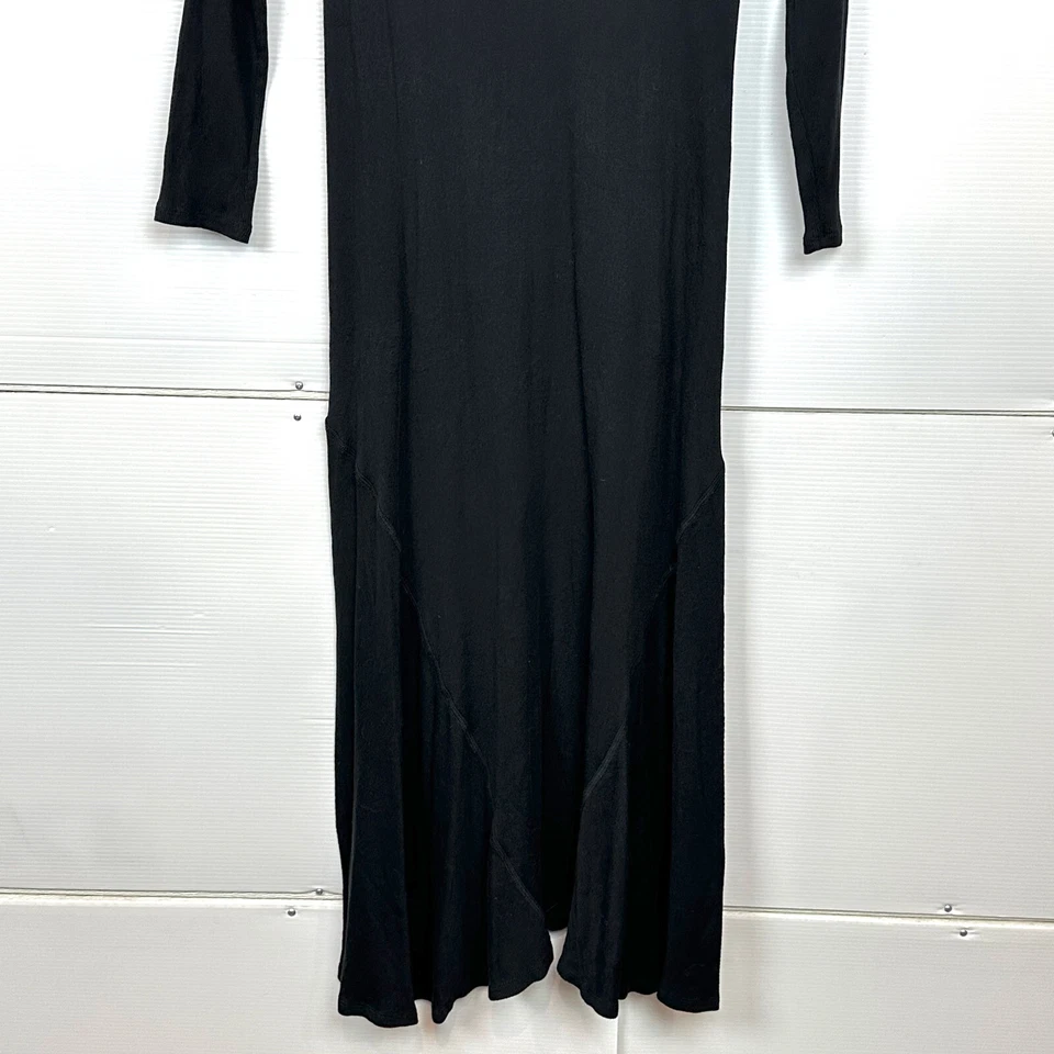 BASS Womens sz Med Cotton Modal Ribbed Stretch Knit Maxi Midi Long Sleeve Dress - Image 3 of 4