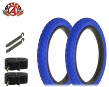 ALTALINE Bicycle TIRE 16" x 2.125 Blue COMP 3 (2) TIRE, TUBE, LEVERS MTB BMX