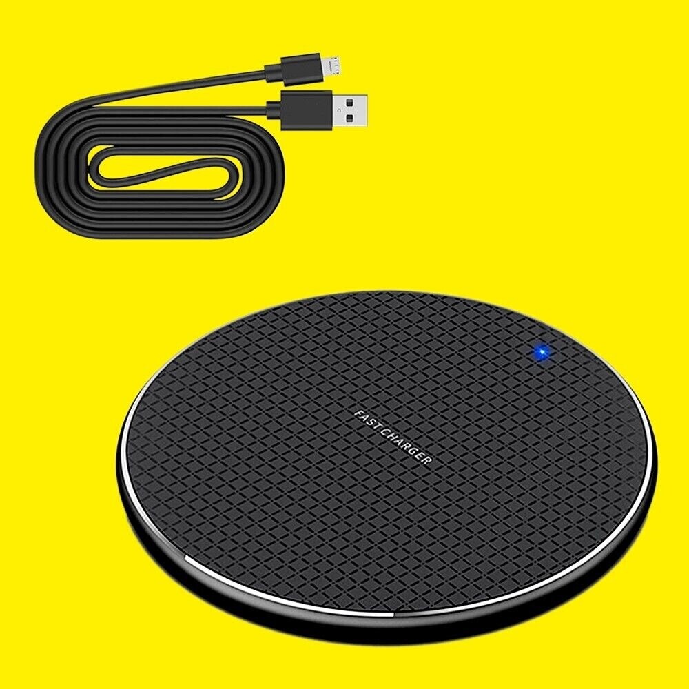 Wireless Fast Charger Pad & Micro USB Cable For Samsung Galaxy S7 SM-G930 phones