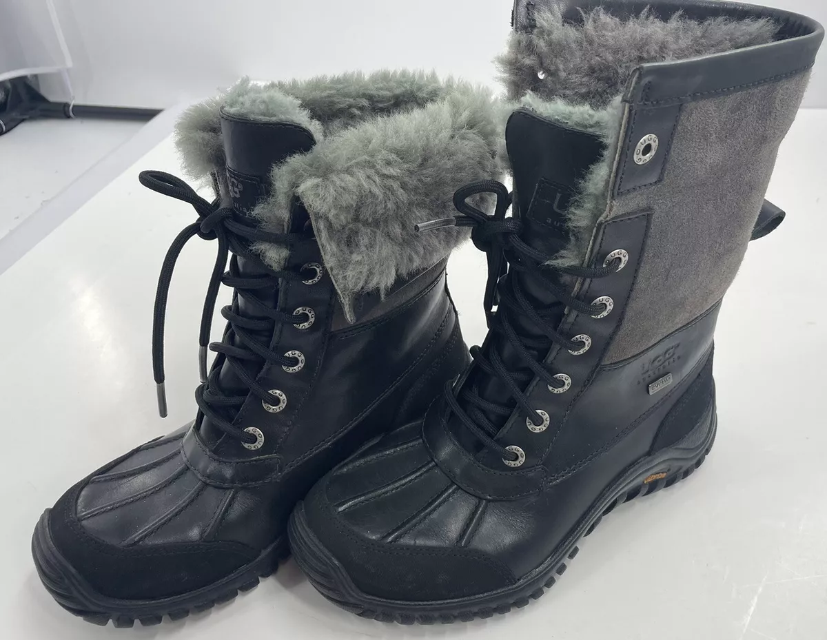 Adirondack II Winter Snow Boots Size 6 Black Dk. Gray Waterproof 1906 Vibram | eBay