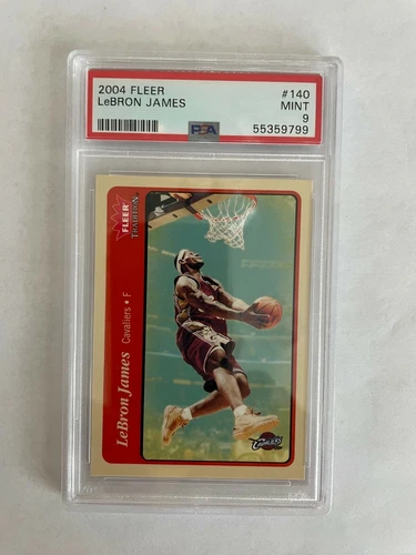 2004 Fleer #140 LeBron James Cleveland Cavaliers PSA 9 MINT 2nd Year Card