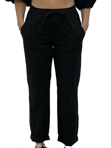 DEHA Pantalone Tuta Cotone Donna C24417 Nero | eBay