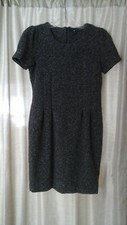 Gap Ladies 6 Short Sleeve Black White Sweater Dress