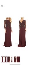 NWT Tadashi Shoji Daru Size 10 dress With Embroidered Bodice.