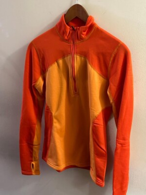Patagonia Capilene 1/4 Zip-Neck Pullover Orange Womens