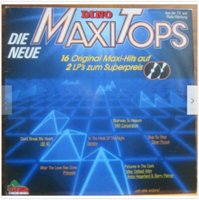 2LP Dino Maxi Tops - Doppelalbum Vinyl Ex 16 Original Maxi Hits 1986 - Euro Disco