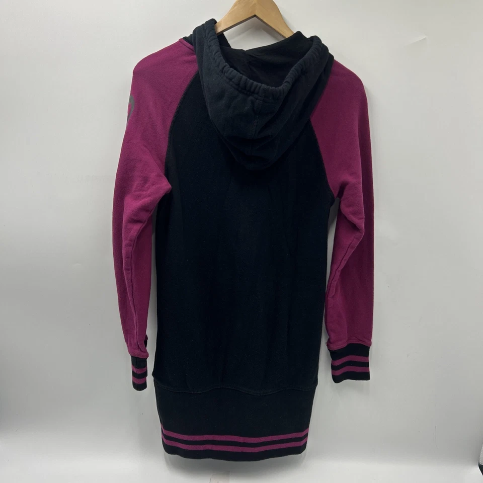True Religion женщин большого размера толстовка с капюшоном платье размер маленький черный/фиолетовый - Изображение 4 из 4