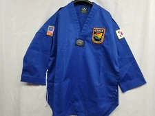 TAE KWON DO  MARTIAL ARTS Supply UNIFORM  SHIRT Blue size  4 180c