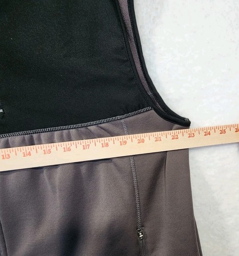 Exertek Vest Size M Black/ Gray Lightweight full zip Vertical Zip Pocket 2 Sides - Picture 4 of 6