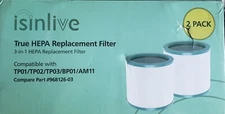 Isinlive Filter - 2 Pack Air Purifier True HEPA Premium Grade Filters #968126-03
