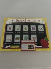 School Years Photo Frame K to 12 Grade NIB Gift Baby Shower Easel Back Keepsake