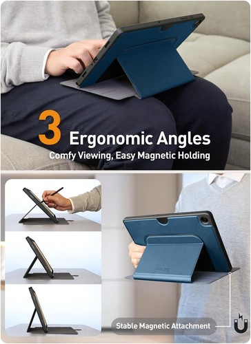 For Galaxy Tab A9 Plus Case Poetic Magnetic Fidget Mount Folio Stand Cover Blue - Picture 3 of 6