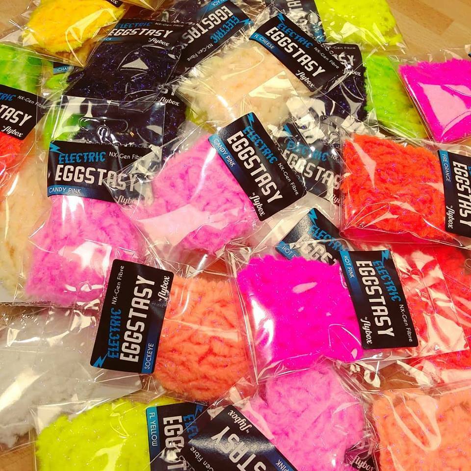Flybox ® ELECTRIC Eggstasy UV Egg Yarn 12mm mtr 2025 STOCK