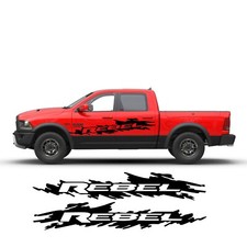 Compatible With Dodge Ram Rebel Large Door Splash Graphics Vinyl Decals  Set