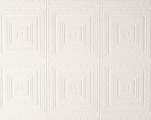 Paintable Wallpaper Big Squares Expanded Textured Vinyl White Luxury AS Creation - Picture 1 of 2