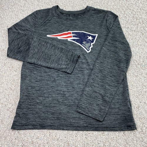 NFL Boys T Shirt sz XL Gray Long Sleeve Crew Neck Stretch New England Patriots - Picture 10 of 14