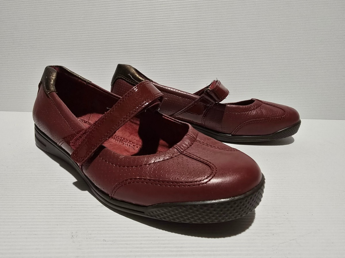 Homy Ped Comfort Size Mary Jane Style Burgandy Shoes As New