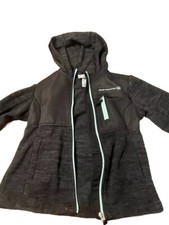 Girls Free Country Black/Teal Full Zip Hooded Fleece Jacket - Med. 7/8. Fall