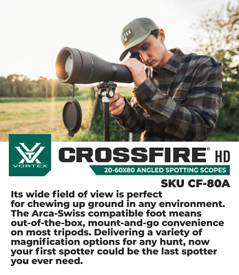 Vortex Optics Crossfire HD 20-60x80 Angled Spotting Scope CF-80A w